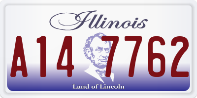 IL license plate A147762