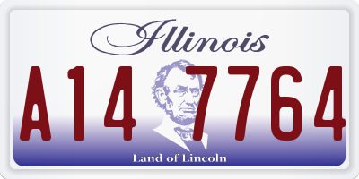 IL license plate A147764
