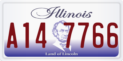 IL license plate A147766