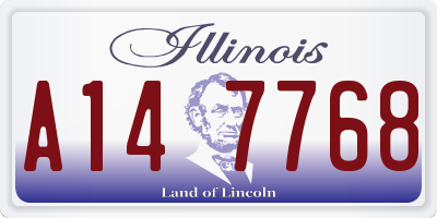 IL license plate A147768