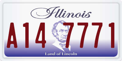 IL license plate A147771
