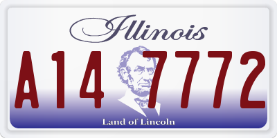 IL license plate A147772