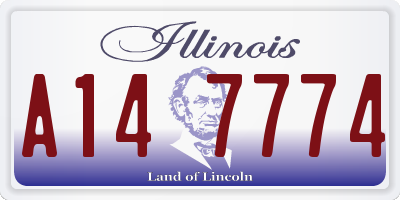 IL license plate A147774