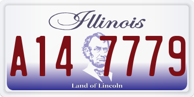 IL license plate A147779