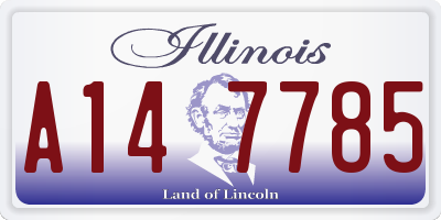 IL license plate A147785