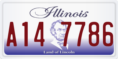 IL license plate A147786