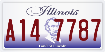 IL license plate A147787