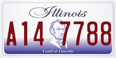 IL license plate A147788