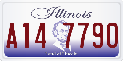 IL license plate A147790