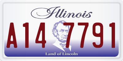 IL license plate A147791