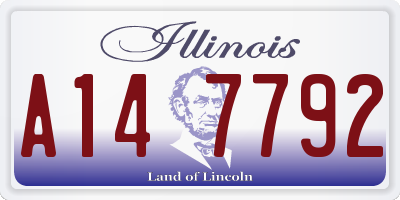 IL license plate A147792
