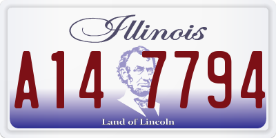 IL license plate A147794