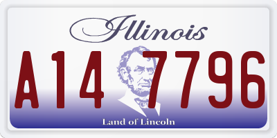 IL license plate A147796
