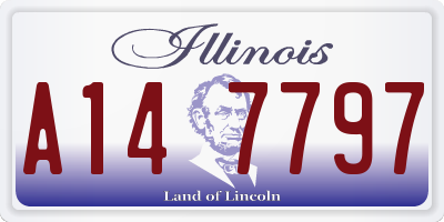 IL license plate A147797