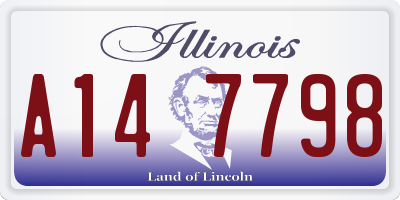IL license plate A147798