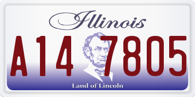IL license plate A147805