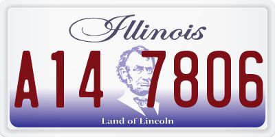 IL license plate A147806