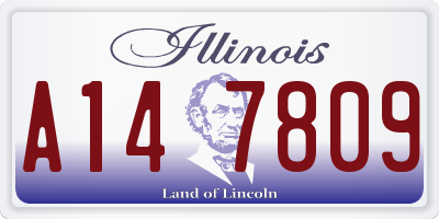 IL license plate A147809