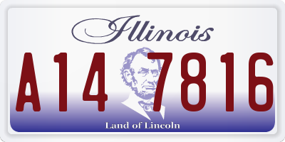 IL license plate A147816