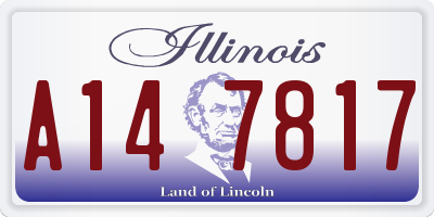 IL license plate A147817