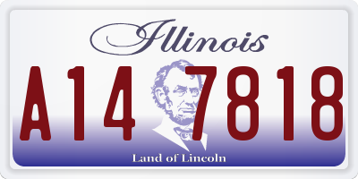 IL license plate A147818