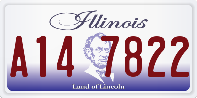 IL license plate A147822