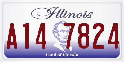 IL license plate A147824