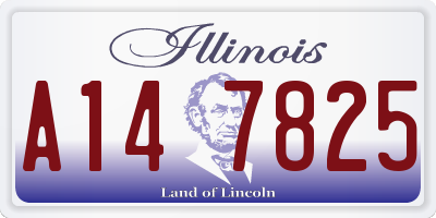 IL license plate A147825