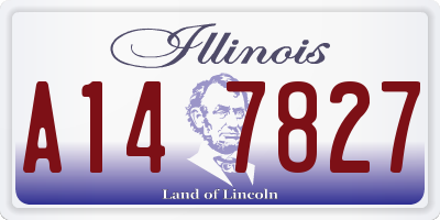 IL license plate A147827
