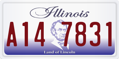 IL license plate A147831