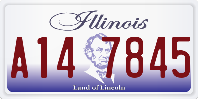 IL license plate A147845