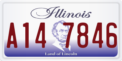 IL license plate A147846