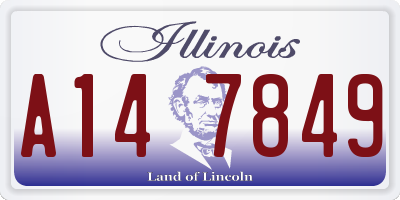 IL license plate A147849