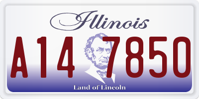 IL license plate A147850