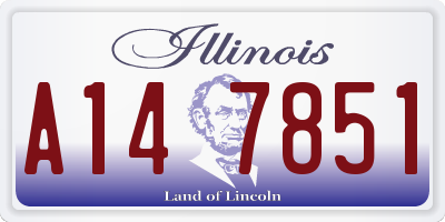 IL license plate A147851