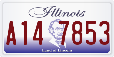 IL license plate A147853