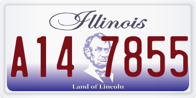 IL license plate A147855