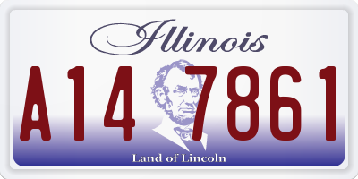 IL license plate A147861
