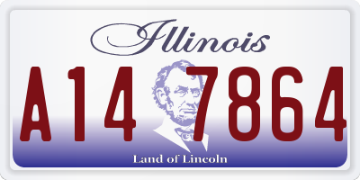IL license plate A147864