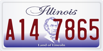 IL license plate A147865