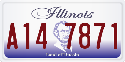 IL license plate A147871