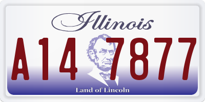 IL license plate A147877