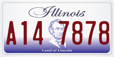 IL license plate A147878
