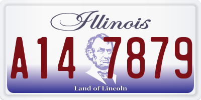IL license plate A147879