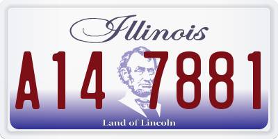 IL license plate A147881