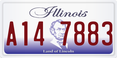 IL license plate A147883
