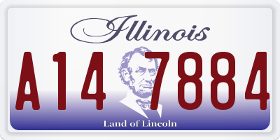 IL license plate A147884