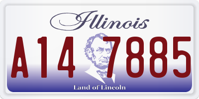 IL license plate A147885