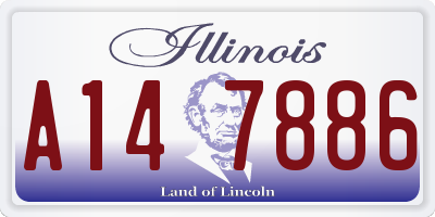 IL license plate A147886