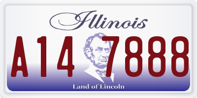 IL license plate A147888